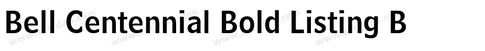 Bell Centennial Bold Listing BT字体转换
